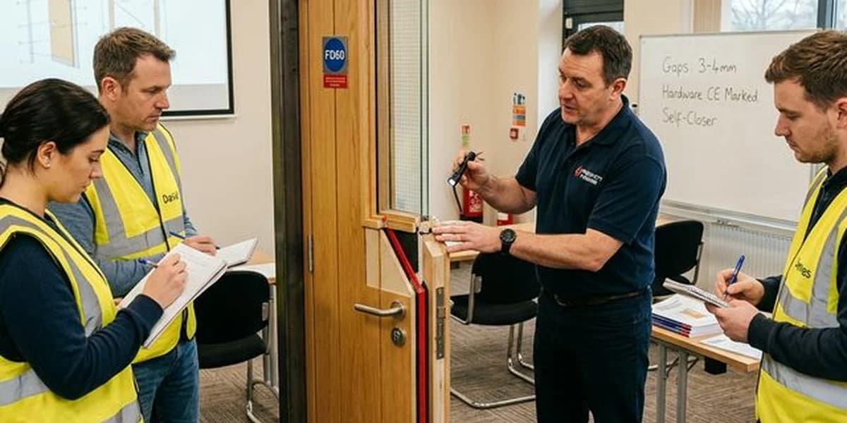 Fire door inspection training guide — professional development classroom