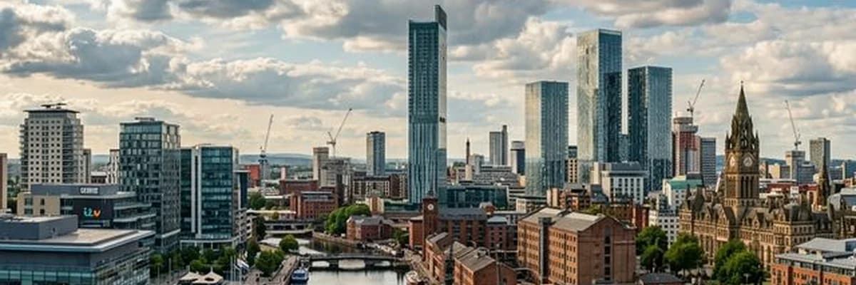 Fire door inspection services in North West England — Manchester skyline